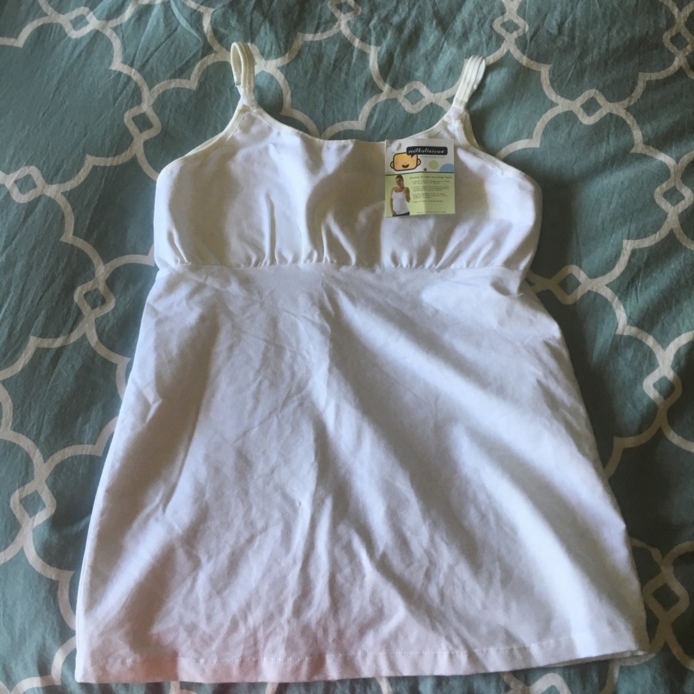 White maternity and nursing cami